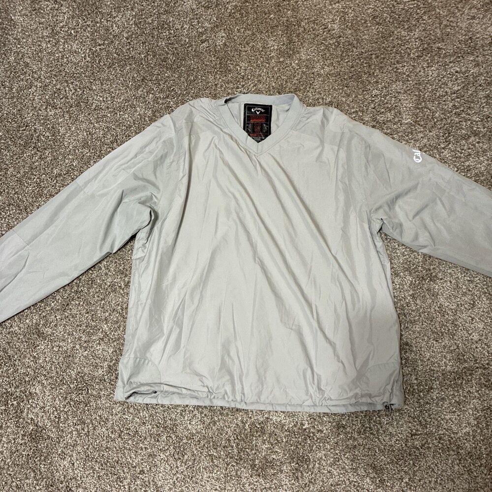 Callaway Tour Authentic Light Grey Wind Breaker/ Long Sleeve Size Large